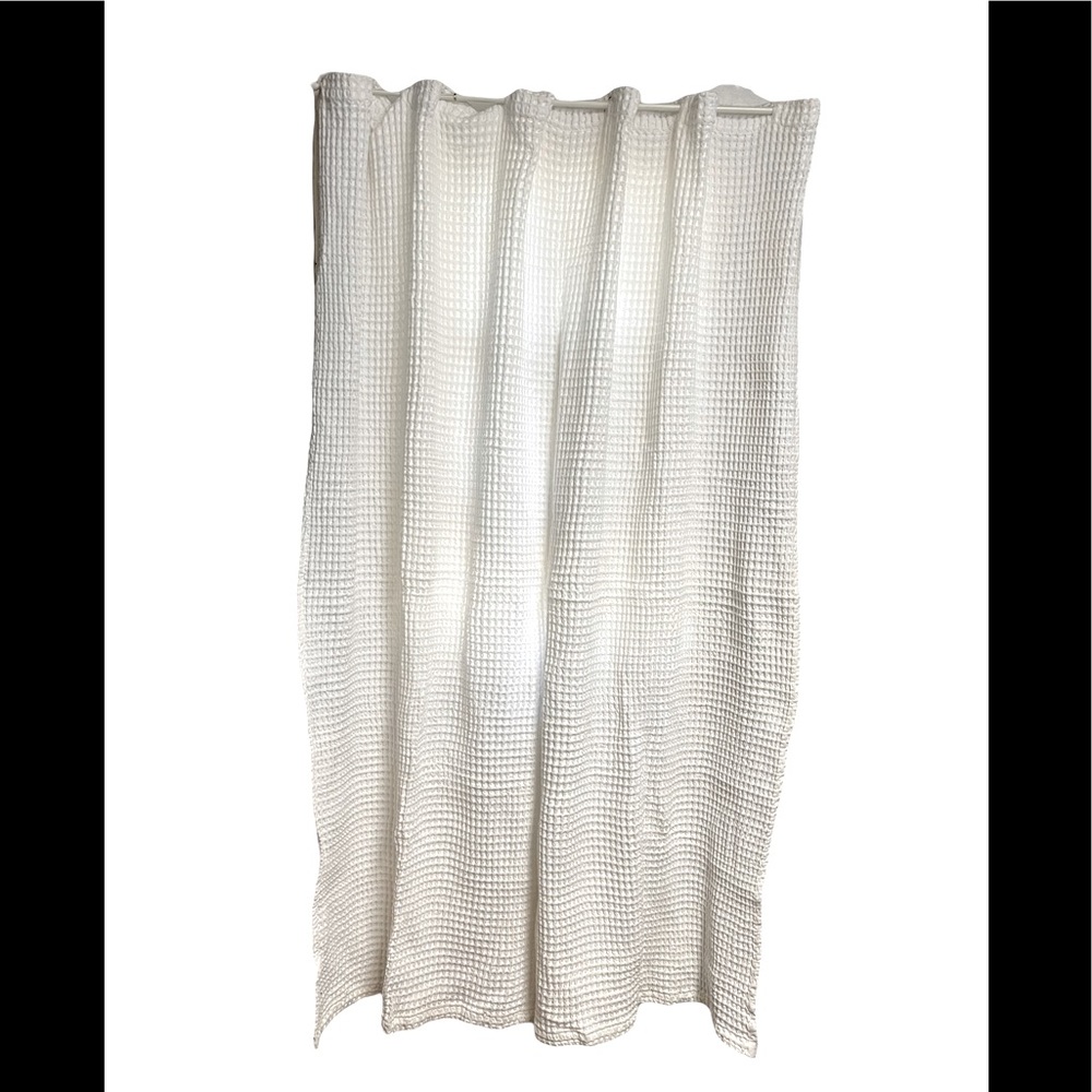Park B Smith Waffle Shower Curtain White